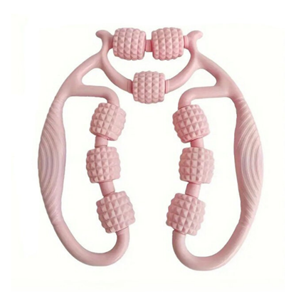 Kas Gevşetici Masaj Aleti 9 Tekerlekli Ayarlanabilir Lenf Drenaj Rulosu Bacak Kol Selülit