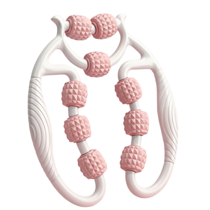 Kas Gevşetici Masaj Aleti 9 Tekerlekli Ayarlanabilir Lenf Drenaj Rulosu Bacak Kol Selülit